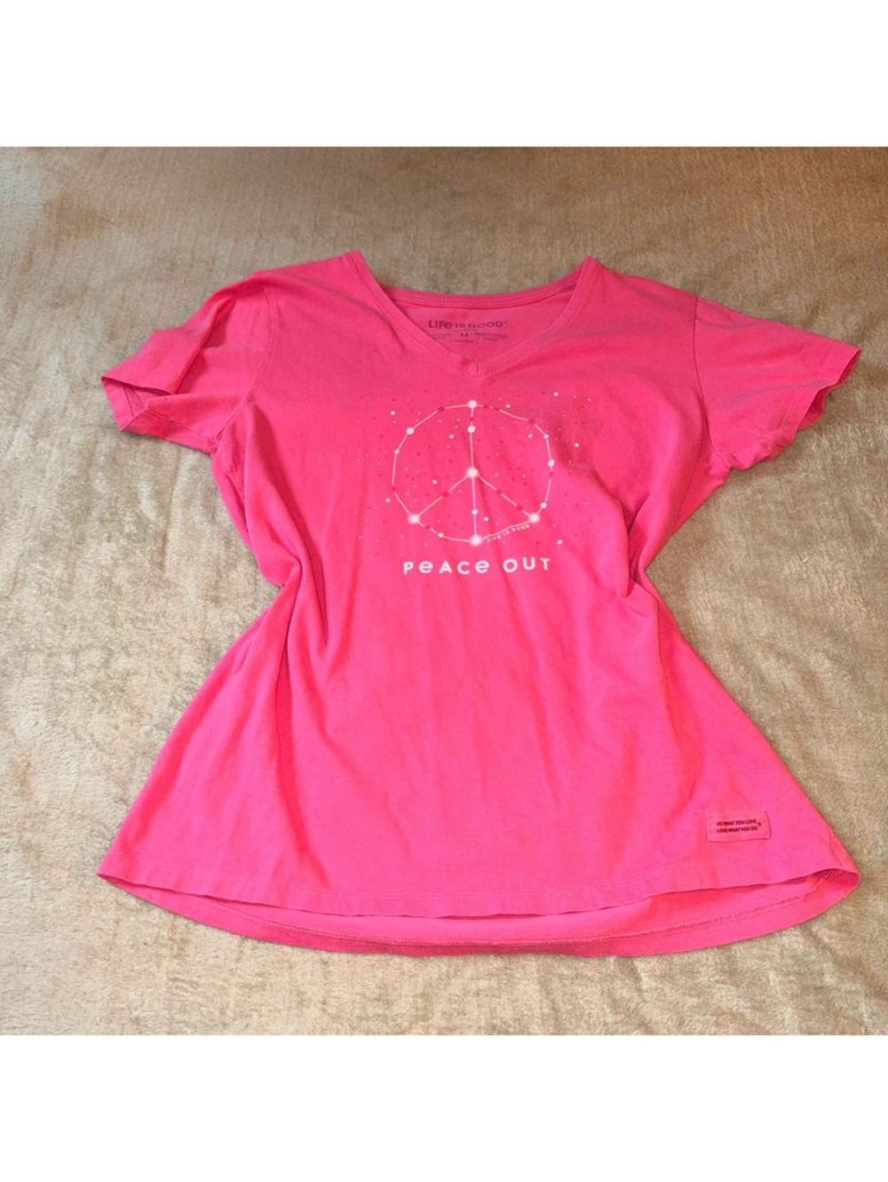Pink Y2K Scence Peace Sign T-Shirt